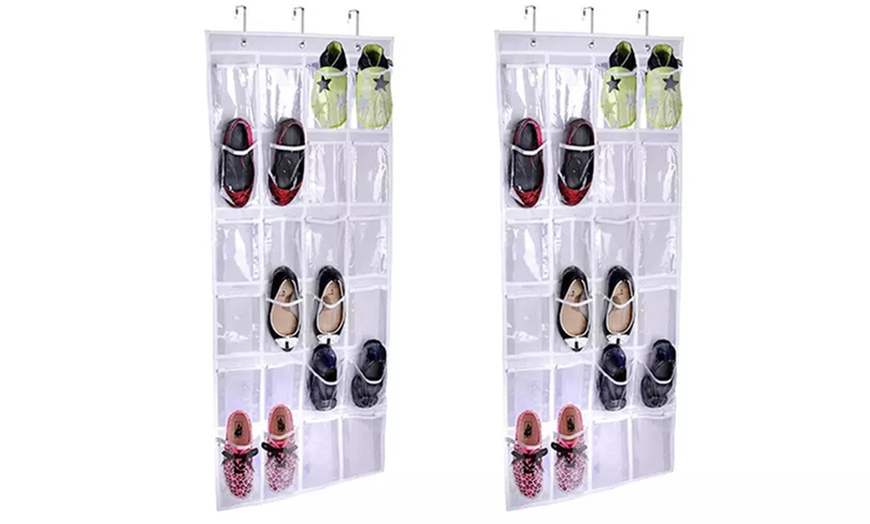 Image 5: 24-Pocket Shoe Organiser Rack Hanger