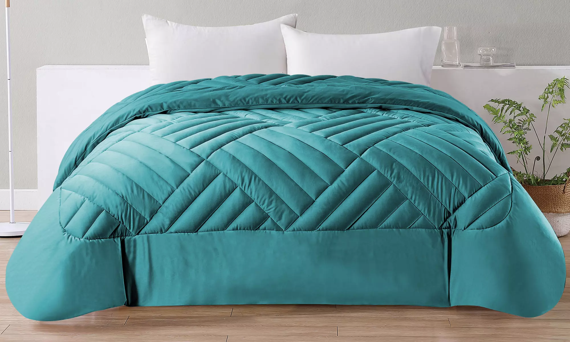 Couette double effet velours