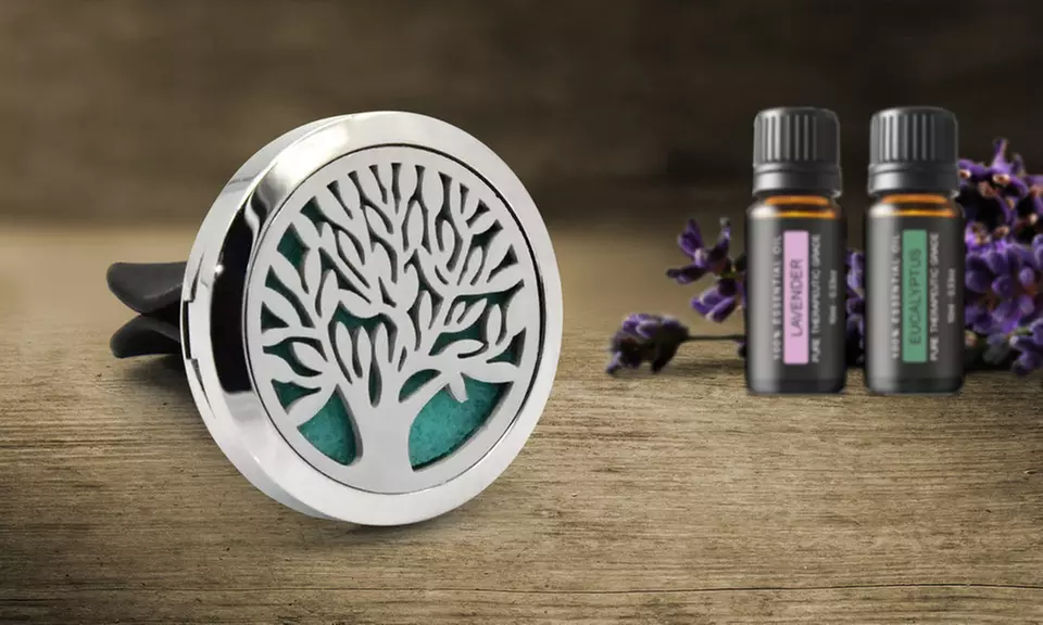 Aromatherapy Essential Oil Car Vent Diffuser with 2 Optional Oils - Primary Image