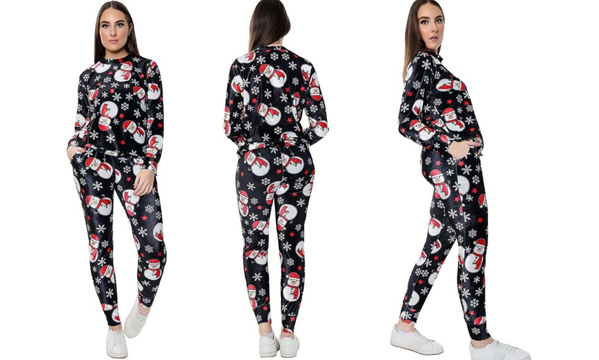 Up To 16% Off Velour Christmas Loungewear Set | Groupon