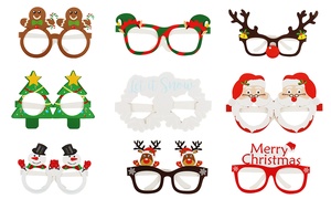 Set of Nine Christmas Paper Glasses