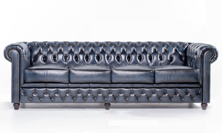 Image 36: Sofas Chesterfield en cuir authentiques 