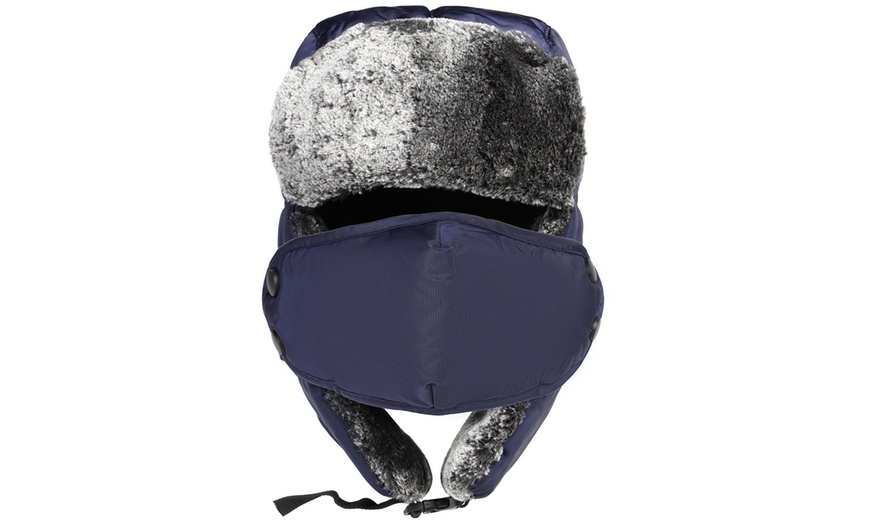 Image 1: Miss Lulu Three-in-One Thermal Trapper Hat