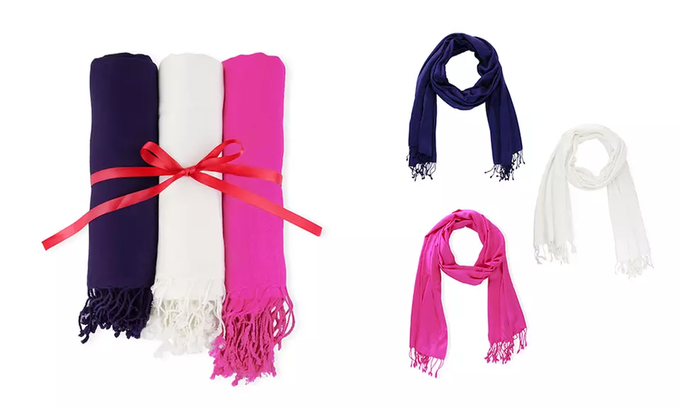 Women's Pashmina Scarves (3-Pack) - Primary Image