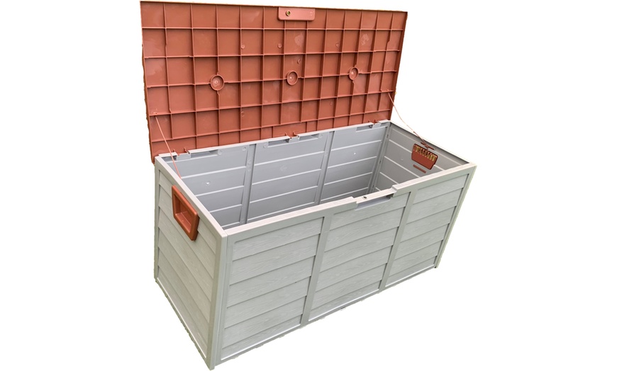 Image 6: 290L Outdoor Storage Box with Wheels
