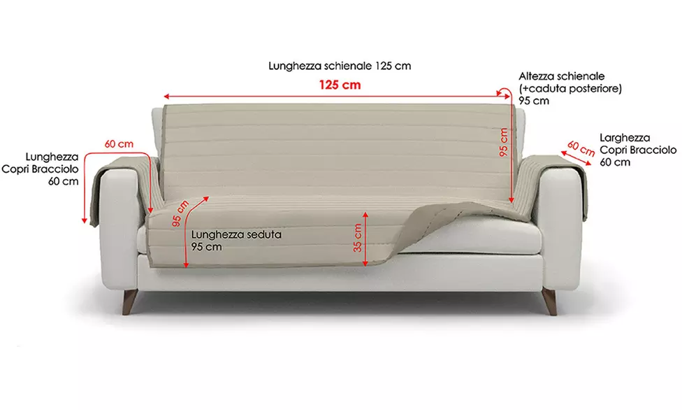 Wasserabweisender Sofabezug in verschiedenen Größen und Farben