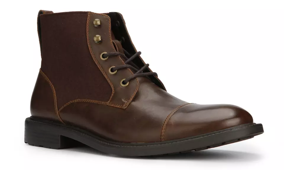 Kenneth Cole Unlisted Men's Lace-Up or Buckle-Accent Roll Boots (Size 8.5) - Primary Image