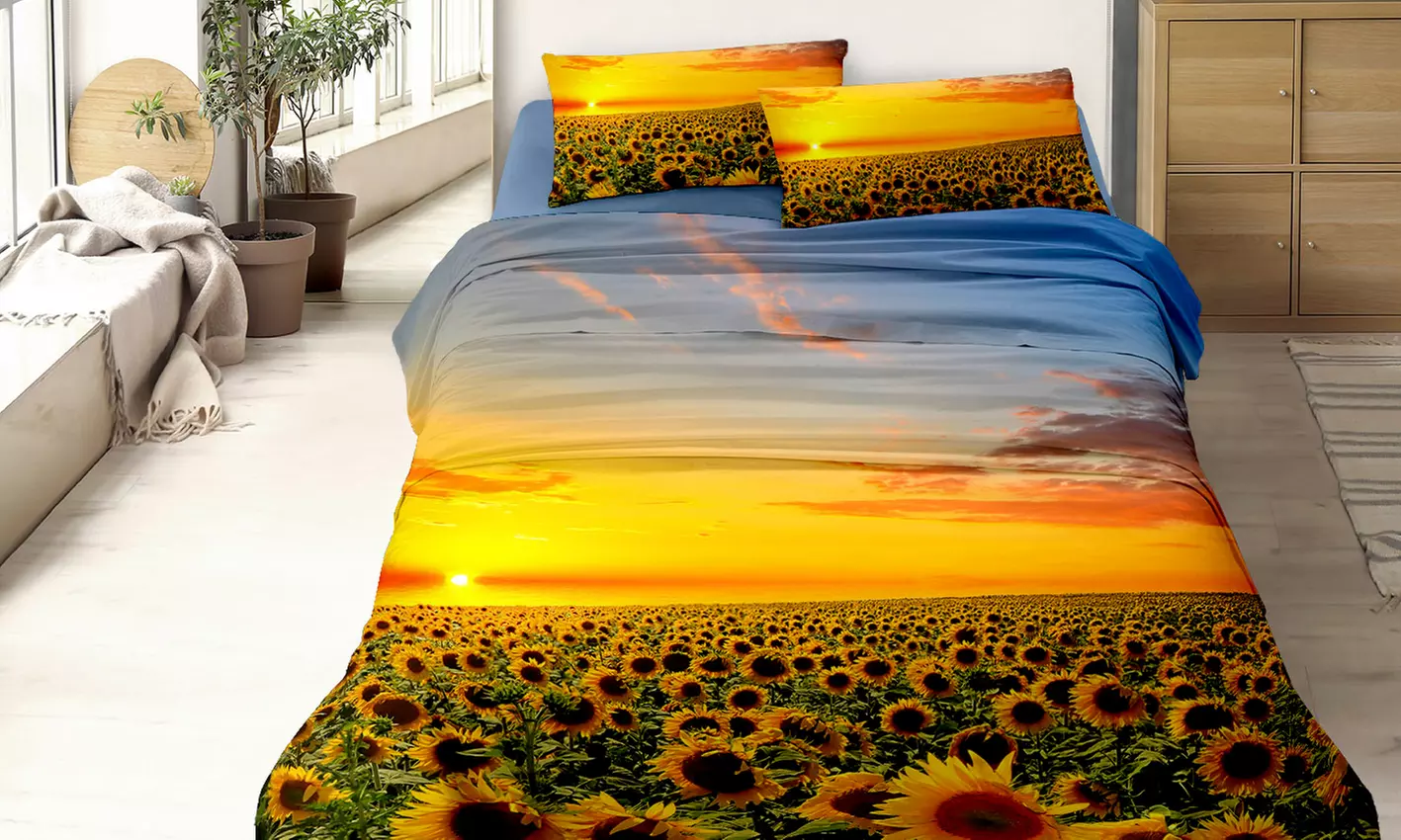 Completo letto matrimoniale in cotone