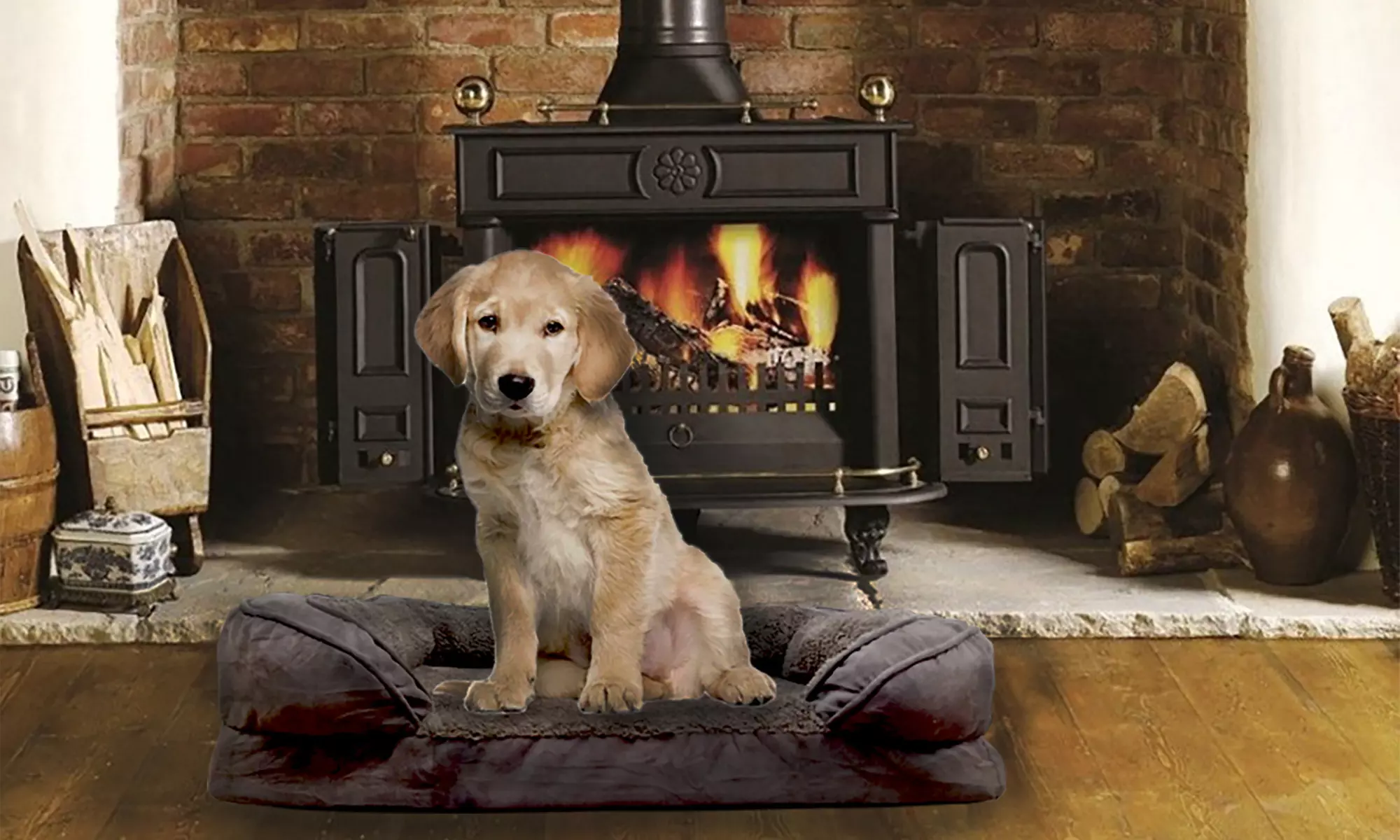 Lit/canapé orthopédique pour chien avec inserts chauffant et refroidissant - Primary Image