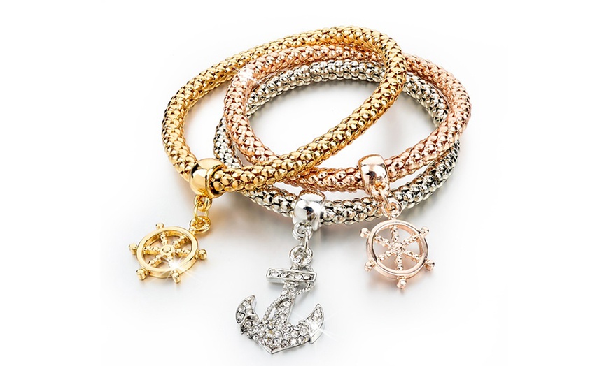 Lot De 3 Bracelets - Style Jonc Et Bracelet - Occasion