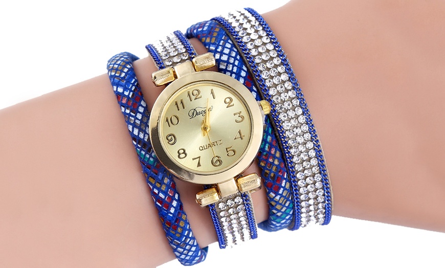 Image 11: Women's Wrap Watch made with Crystals from Swarovski®