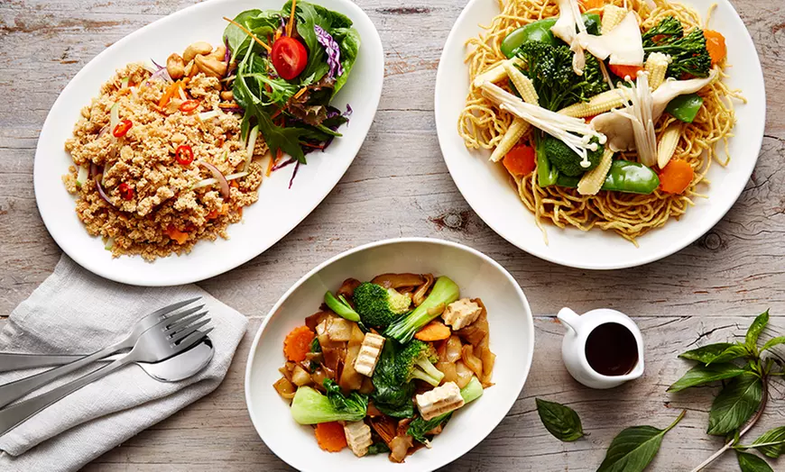 Image 3: Vegan Thai Meal with Drinks
