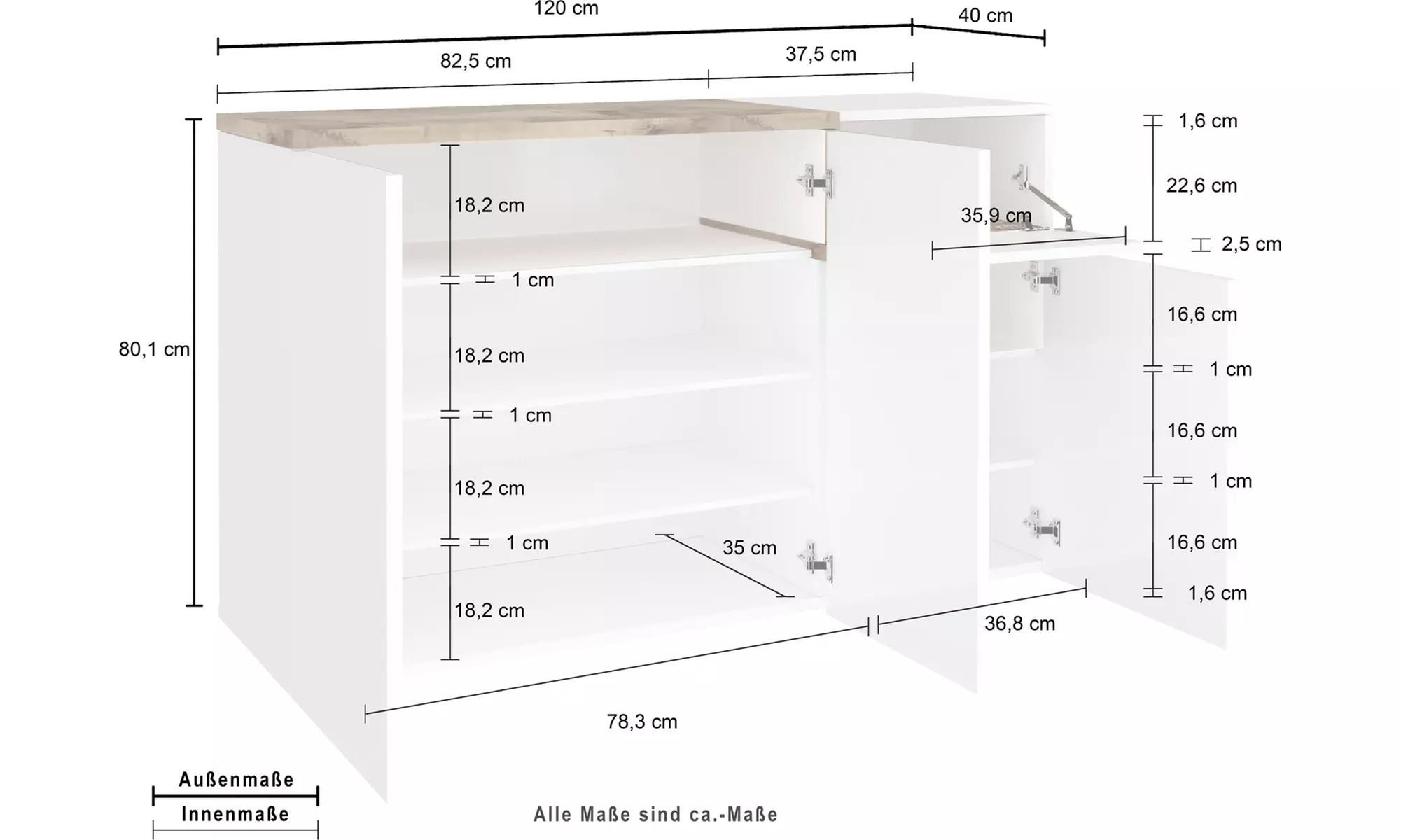 Armadietto per scarpe dal design elegante