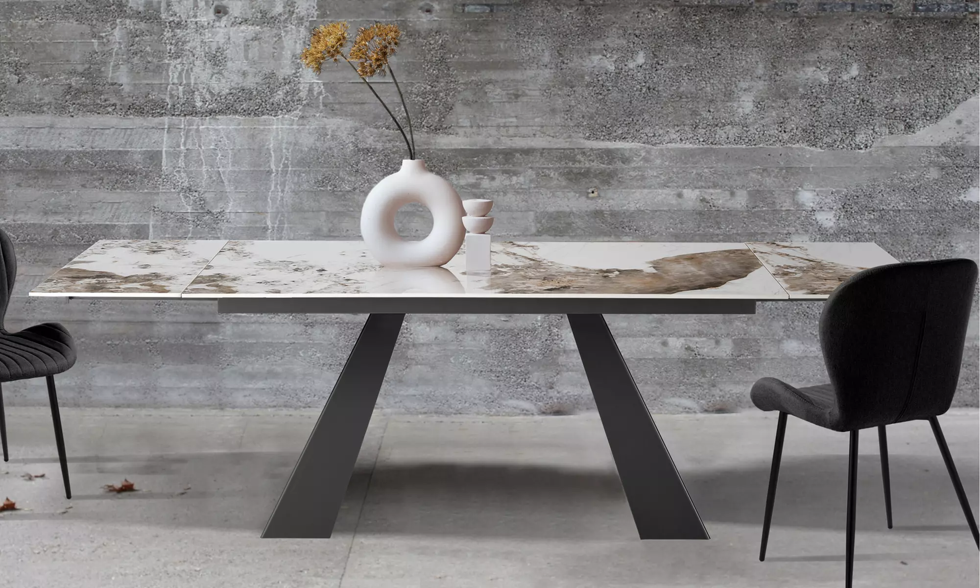 Tomasucci ausziehbarer Esstisch Hut, Jorum oder Tychi Onice White