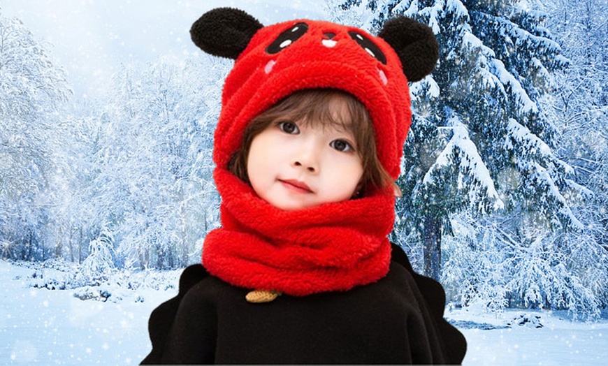 Image 2: One-Pack Children's Hat and Neck Warmer Set 