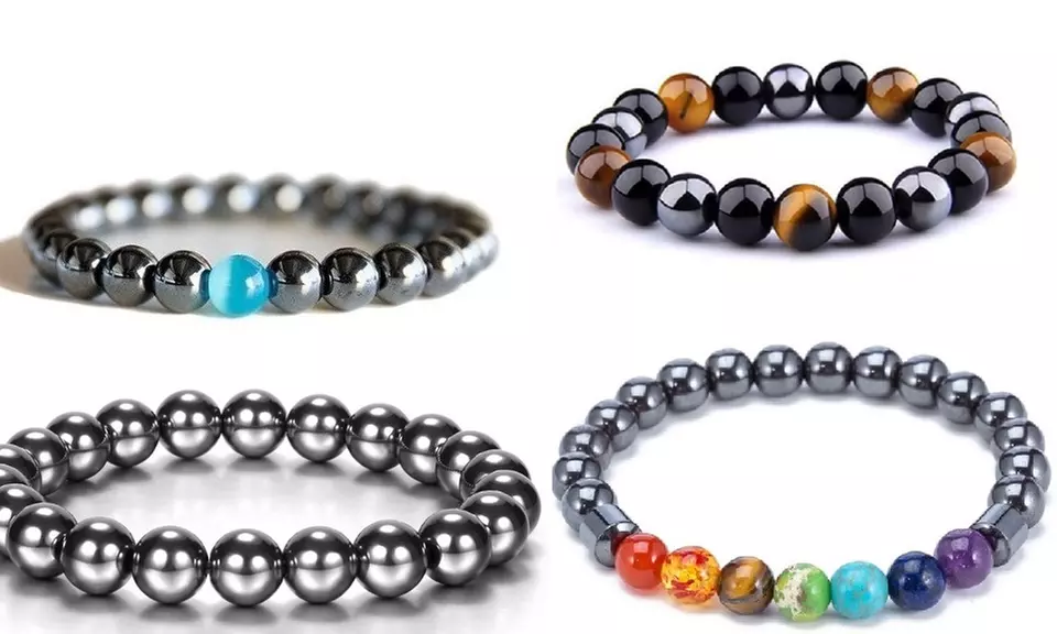 1 à 4 bracelets magnétiques hématite, livraison offerte - Primary Image