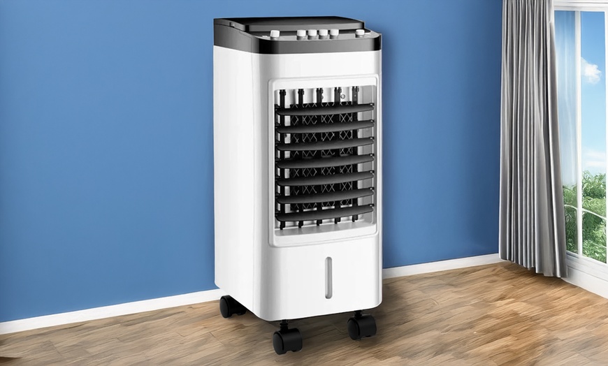 Image 1: Alivio 4L Portable Air Cooler Humidifier with 3 Speed Fan Modes