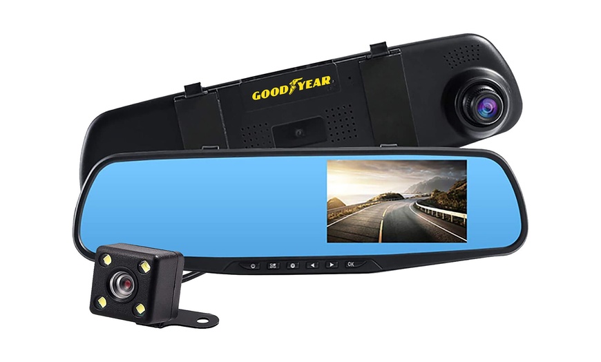 Image 5: Goodyear Mirror Dash Camera with Front and Rear Cameras