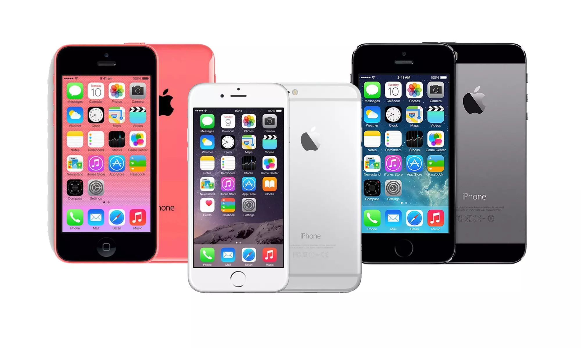 Apple iPhone 5, 5s, 5c, or 6 with MFi Certified Lightning Cable (Refurbished B-Grade) - Unlocked for GSM & Verizon  - Primary Image