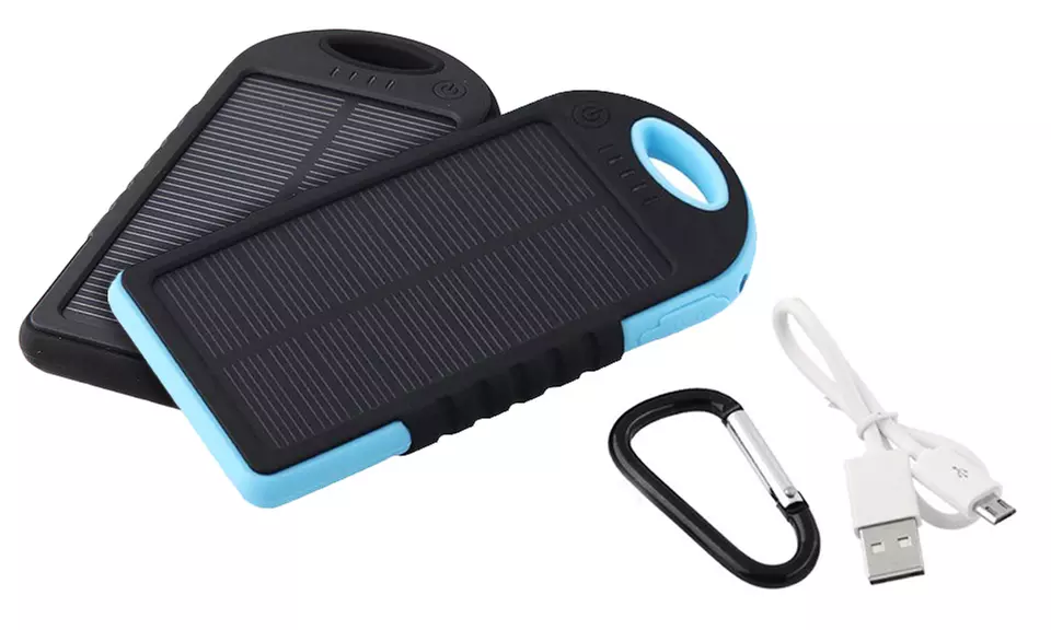 5,000mAh Solar-Panel Charger with 2 USB Ports - Primary Image