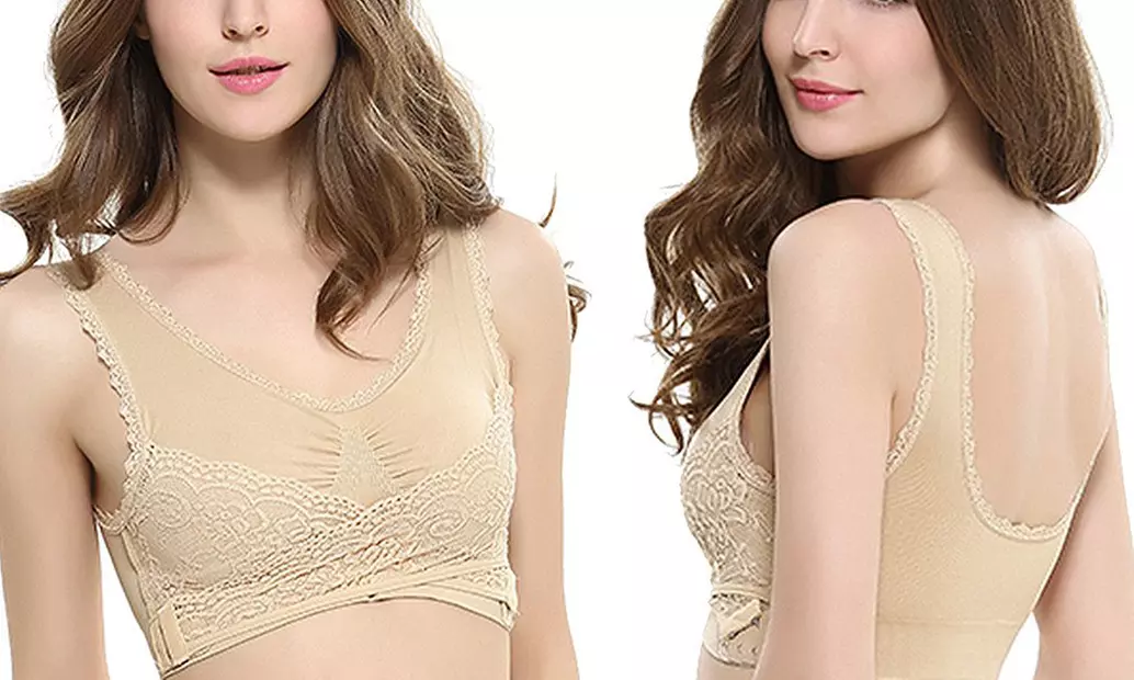 Women's Floral Lace-Paneled Modesty Bra (3-Pack) - Second Medium