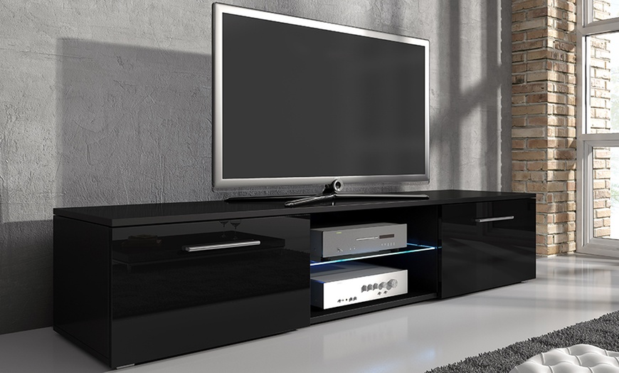 Image 3: TV Unit with LED Lighting