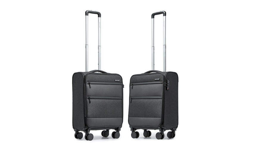 Image 15: Individual or 3 piece Soft Shell Suitcase Set