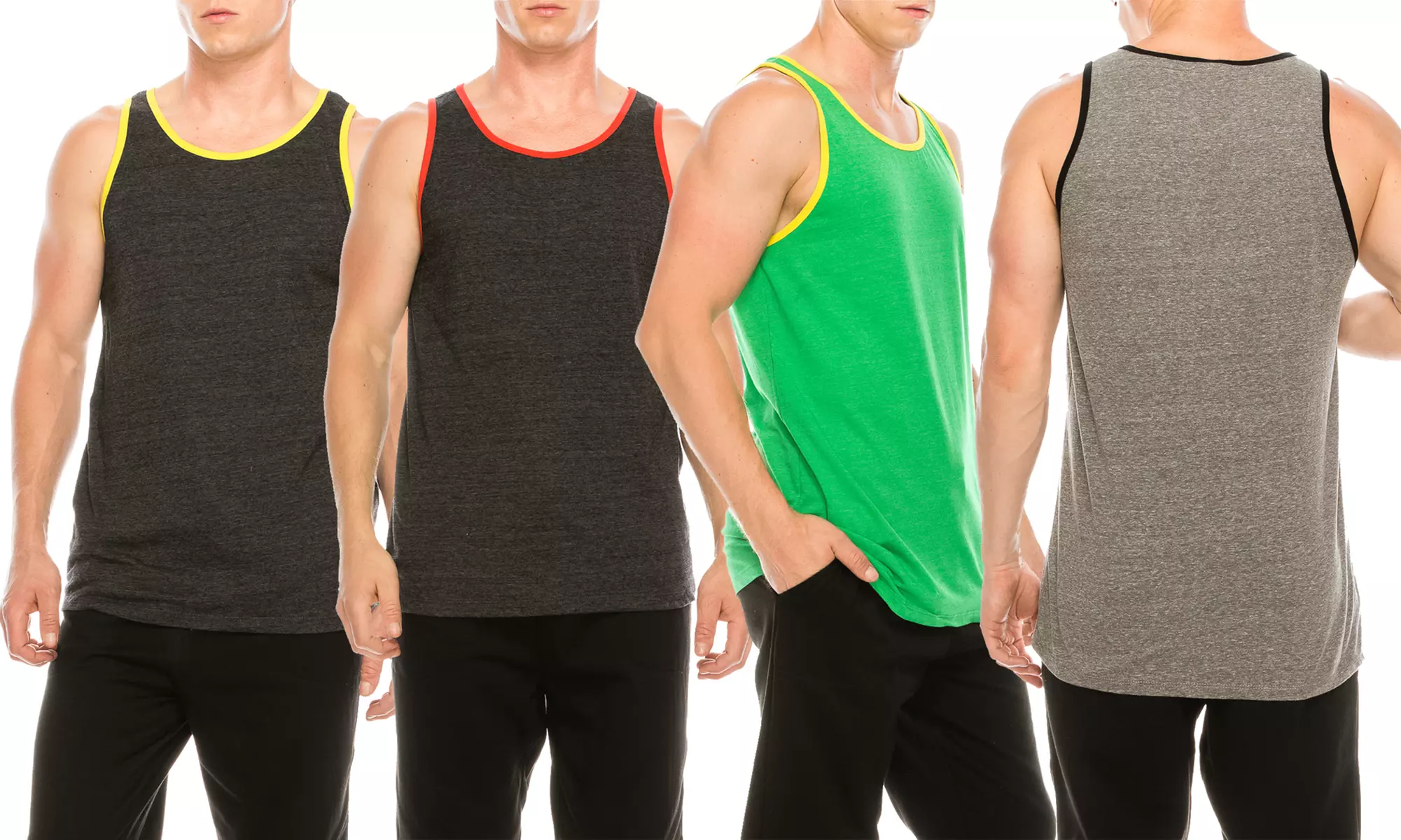 SEL Men's Classic Fit Tri-Blend Tank Top (4 Pack) (XS-3XL) - Primary Image