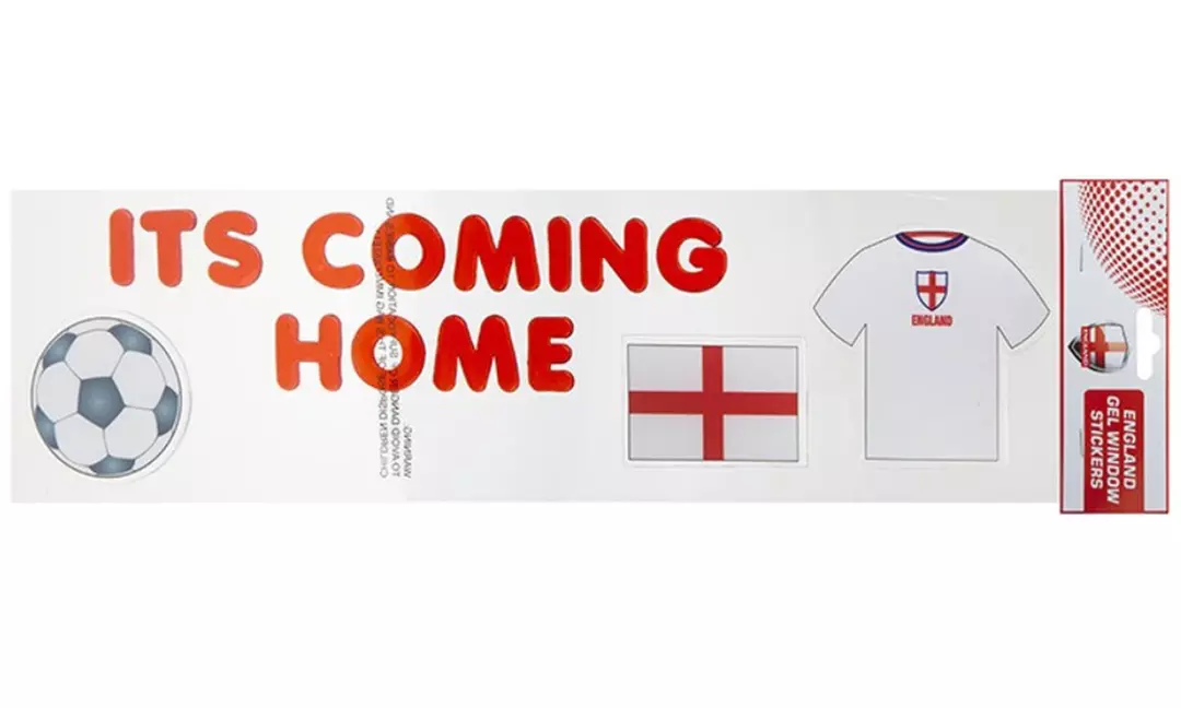 England Euro 2024 Team Gel Window Stickers