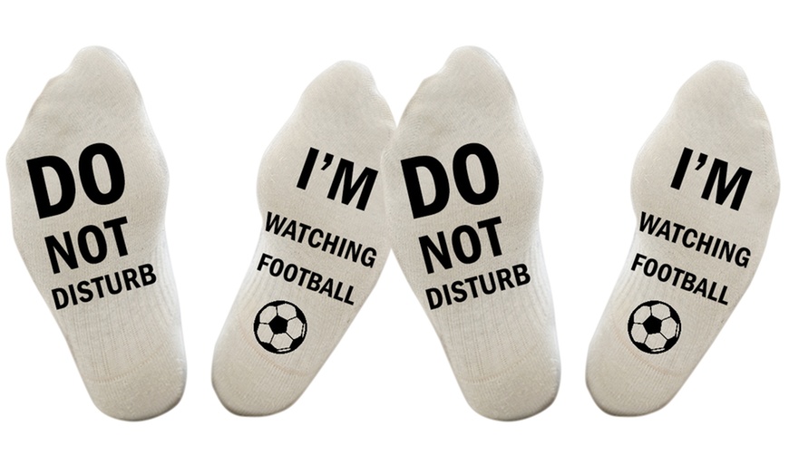 Image 2: Do Not Disturb Football Socks