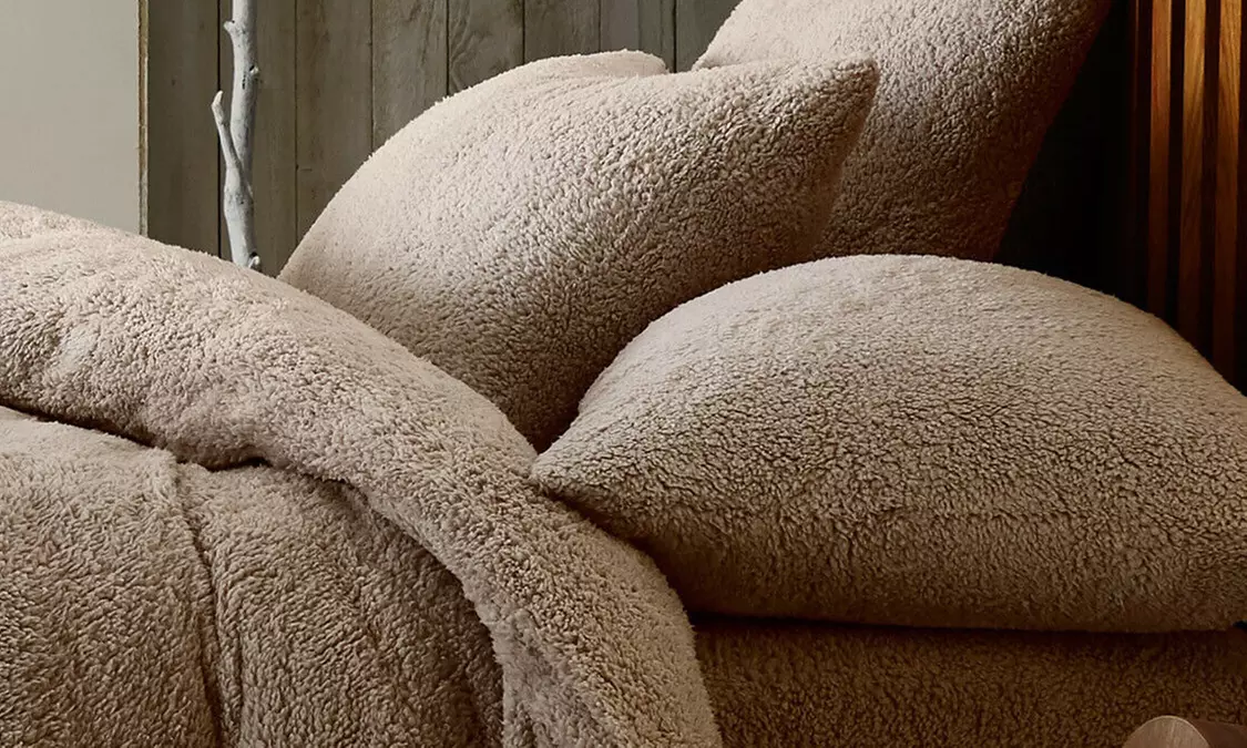 Gaveno Cavailia Fluffy Teddy Bear Fleece Thermal Soft Duvet Cover Set