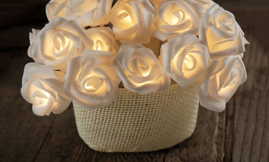 Image 4: Warm White LED Rose Lights