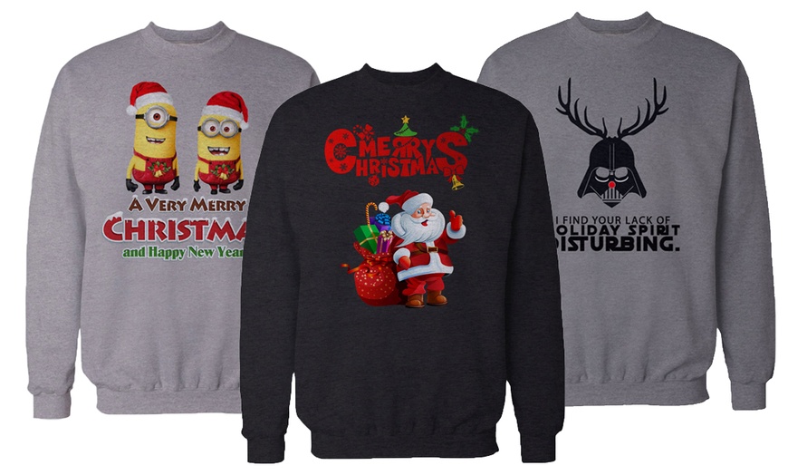 Image 1: Men's Christmas Sweatshirt