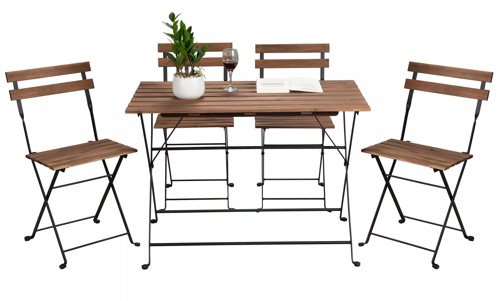 Set da giardino Bistrot Estosa con 1 tavolino e 2 o 4 sedie, disponibile in vari colori, con spedizione gratuita - Primary Image