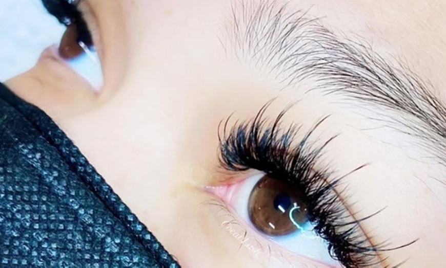 Image 9: Full Set of Classic Eyelash Extensions or 3D or 6D Volumes with Fill! 