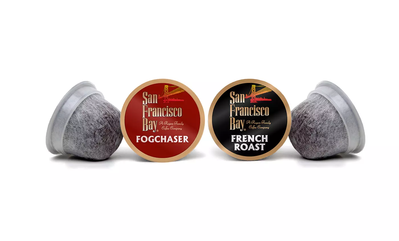 36-Count Pack of Single-Serve Pods of French Roast or Fog Chaser Coffee from San Francisco Bay Coffee - Primary Image