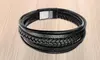 Men's Leather Bracelet with Magnetic Clasp