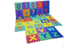 One or Two 36-Piece Kids' Foam ABC Puzzle Floor Mat Sets