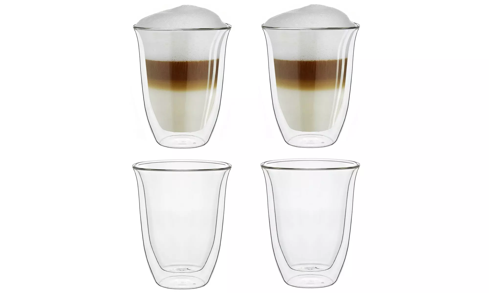 Geschenkdoos met 4 of 6 dubbelwandige glazen van het merk Creano