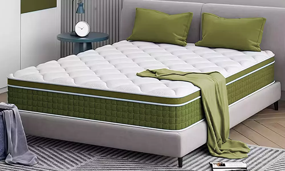 Matelas à mémoire de forme à soutien progressif 22 cm avec surmatelas mémoire de forme, Sampur, livraison offerte - Primary Image