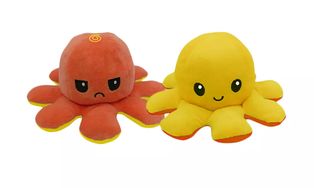 One, Two or Five Reversible Plush Octopus Toys - Second Medium