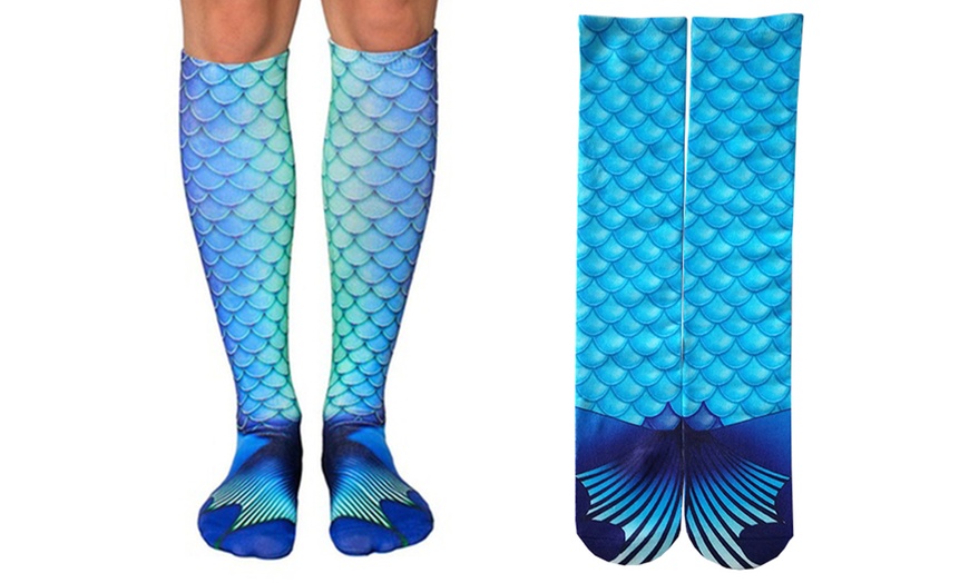 Image 7: Women's Mermaid Knee-High Socks