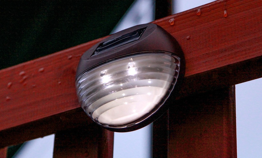 Image 1: Round Solar Fence Lights