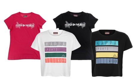 T-Shirt Kappa da donna disponibile in 2 modelli, vari colori e varie taglie