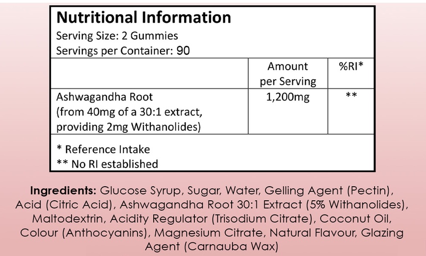 Image 2: New Leaf Pure Ashwagandha Relaxation Gummies - 1 month Supply