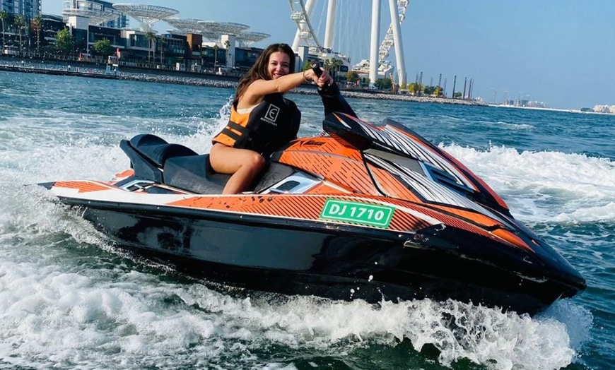 Image 1: 35 or 65-Minute Jet Ski Tour by Asfar Renting Boats and Cruise Ships