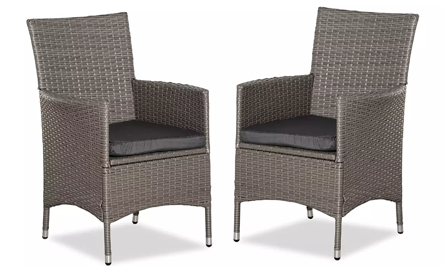 Two Outsunny Rattan-Effect Armchairs
