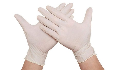 100 paia di guanti in lattice monouso disponibili in 4 taglie