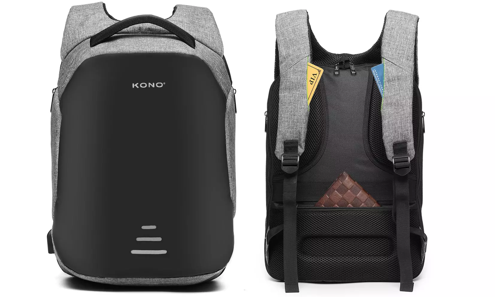 Clearance KONO 20L Reflective Travel Backpack Daily Using With USB Port