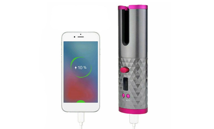 Image 5: Wireless Auto-Rotating Ceramic Hair Curler